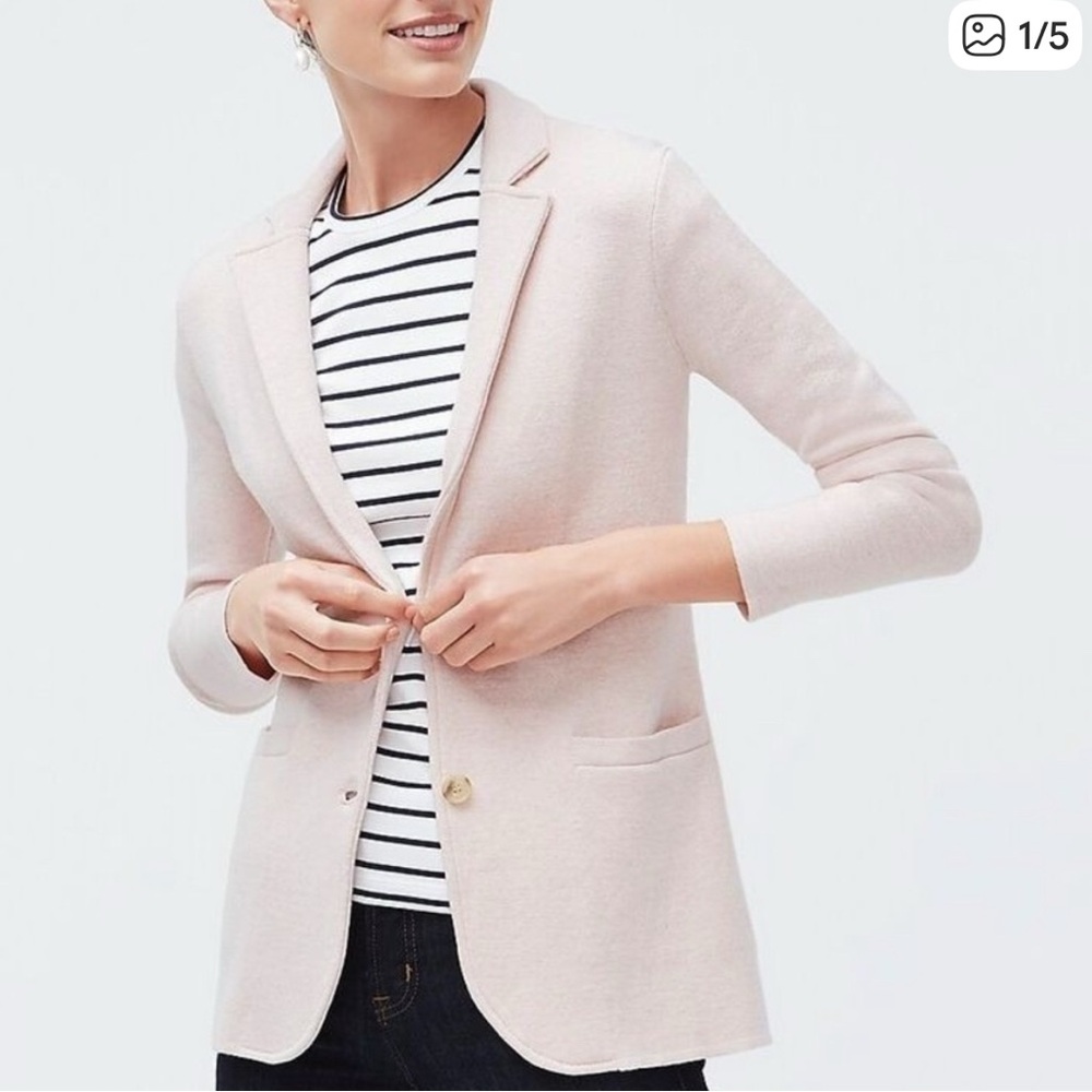 J Crew Knit Single button Blazer